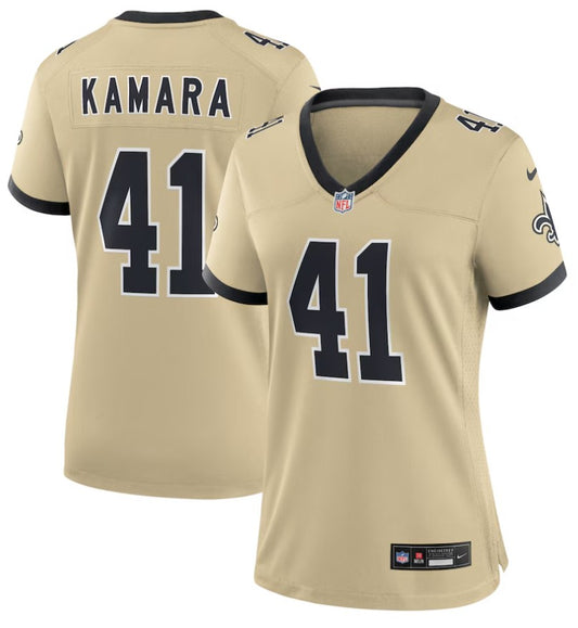 New Orleans Saints Womens Jersey - Alternate Gold #41 Kamara