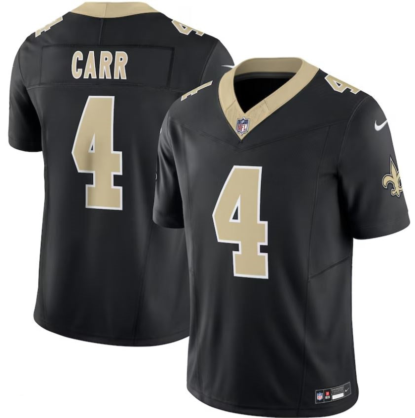 New Orleans Saints Jersey 4 Carr Black Limited