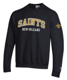 New Orleans Saints Sweat - Crew Black