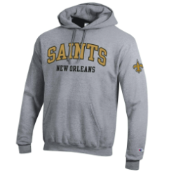 New Orleans Saints Sweat - Hood Gray