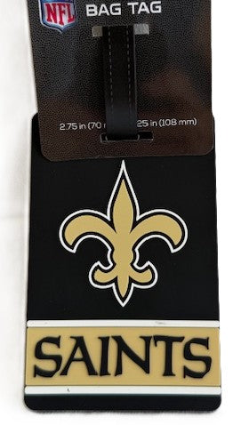 New Orleans Saints Luggage Tag - Black