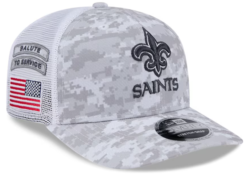 New Orleans Saints Cap 2024 Military Cap 970 Black Gold Sports Shop