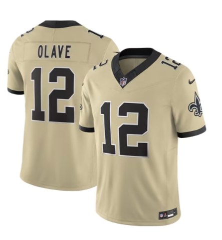 New Orleans Saints Jersey - #12 Gold Limited