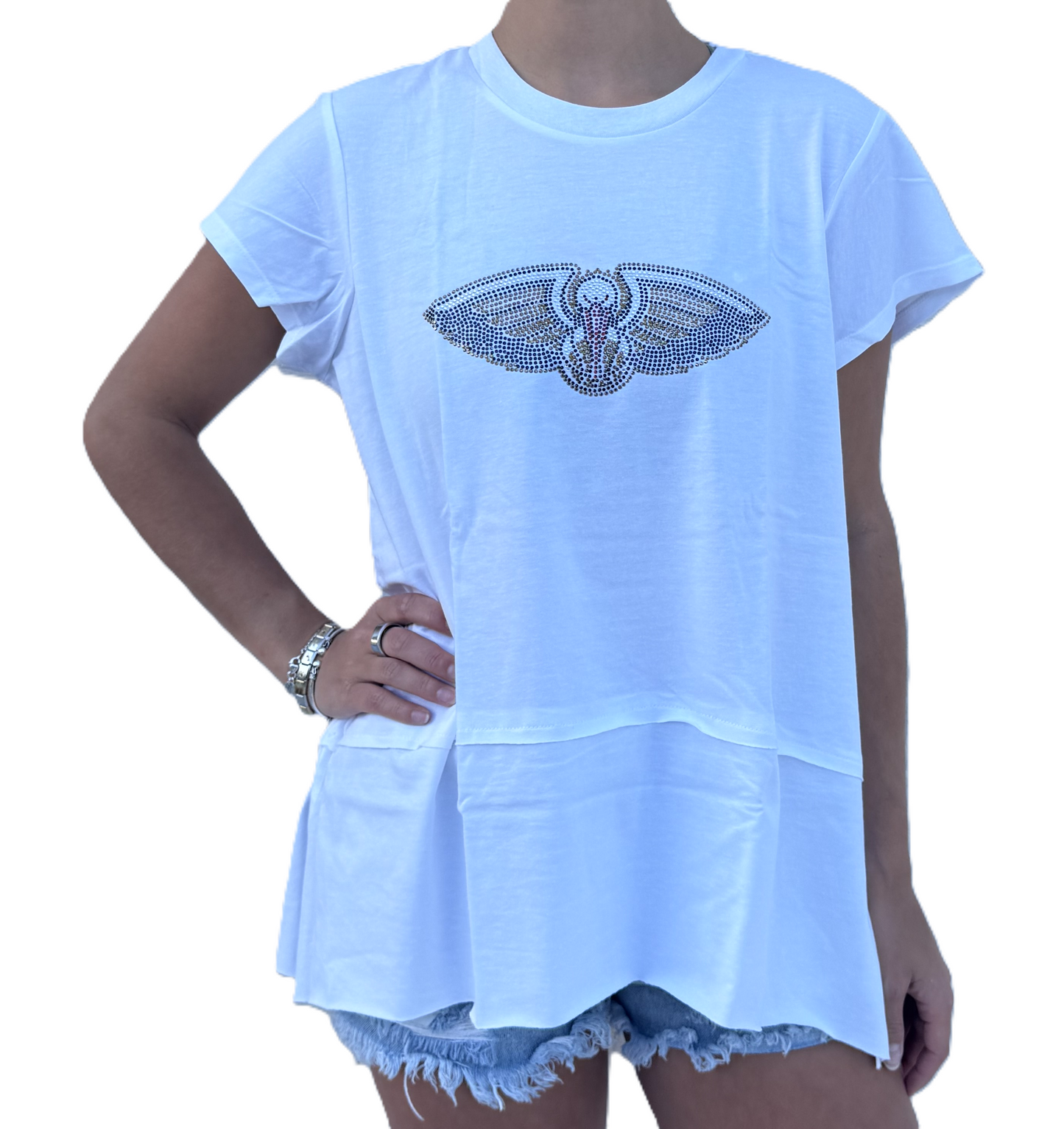 New Orleans Pelicans Women Shirt - Beaded Logo