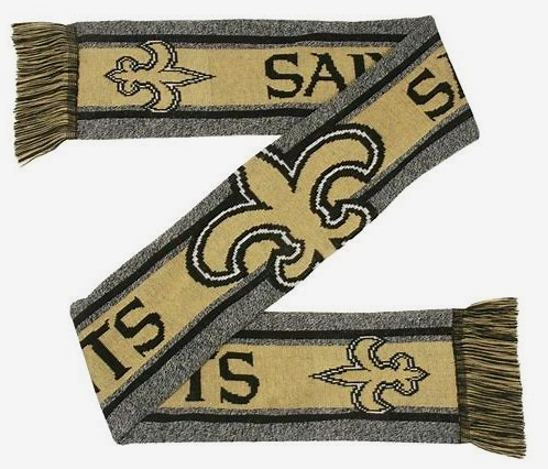 New Orleans Saints Scarf - Winter Gray, Team Colors