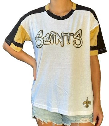 New Orleans Saints Women Short Sleeve - Fancy Print