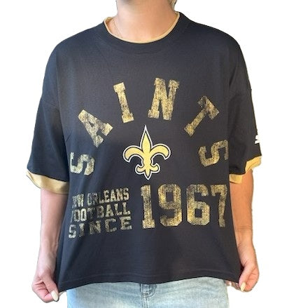 New Orleans Saints Women Short Sleeve - Distressed 1967