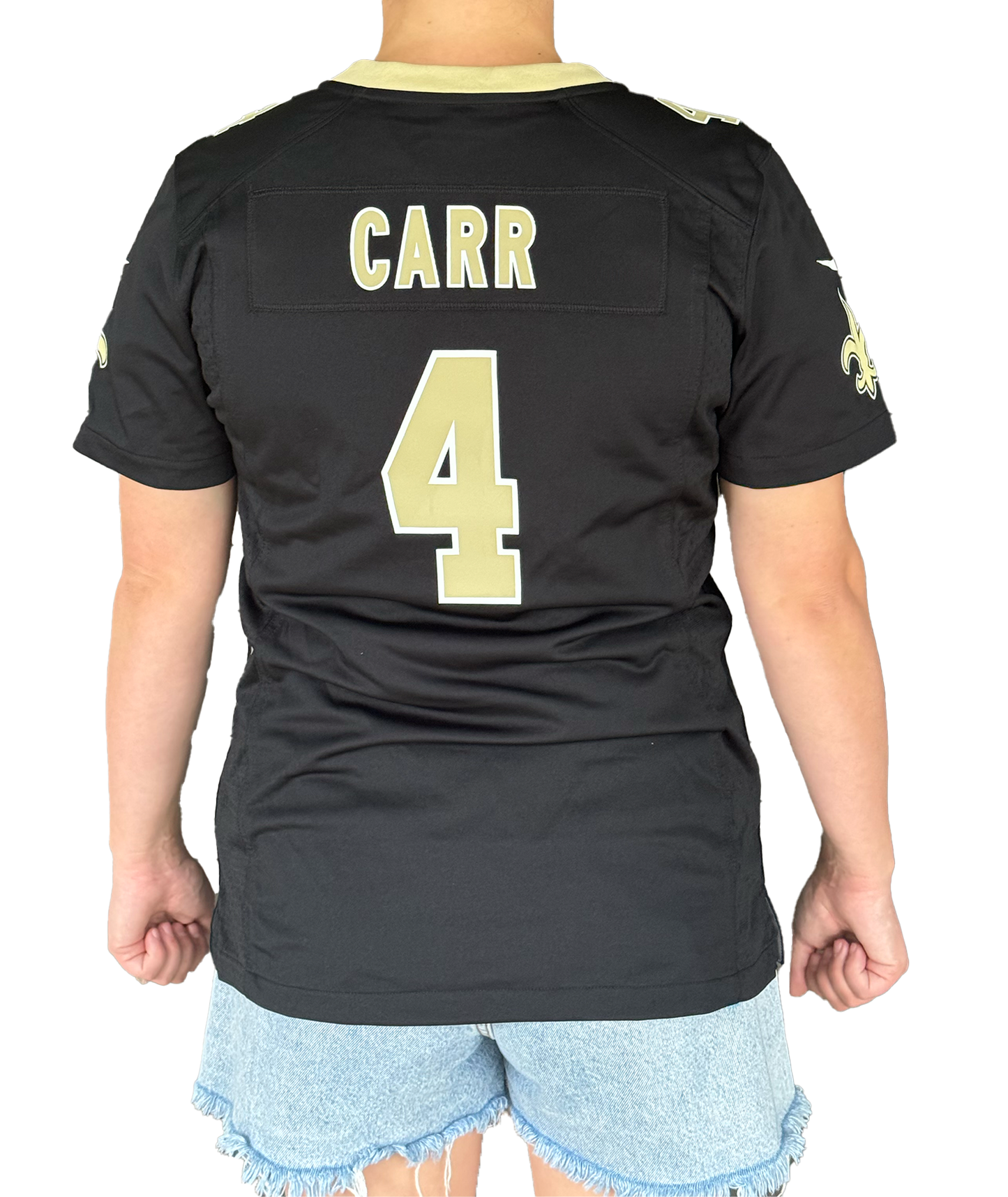 New Orleans Saints Womens Jersey - #4 Carr Black  *SALE*