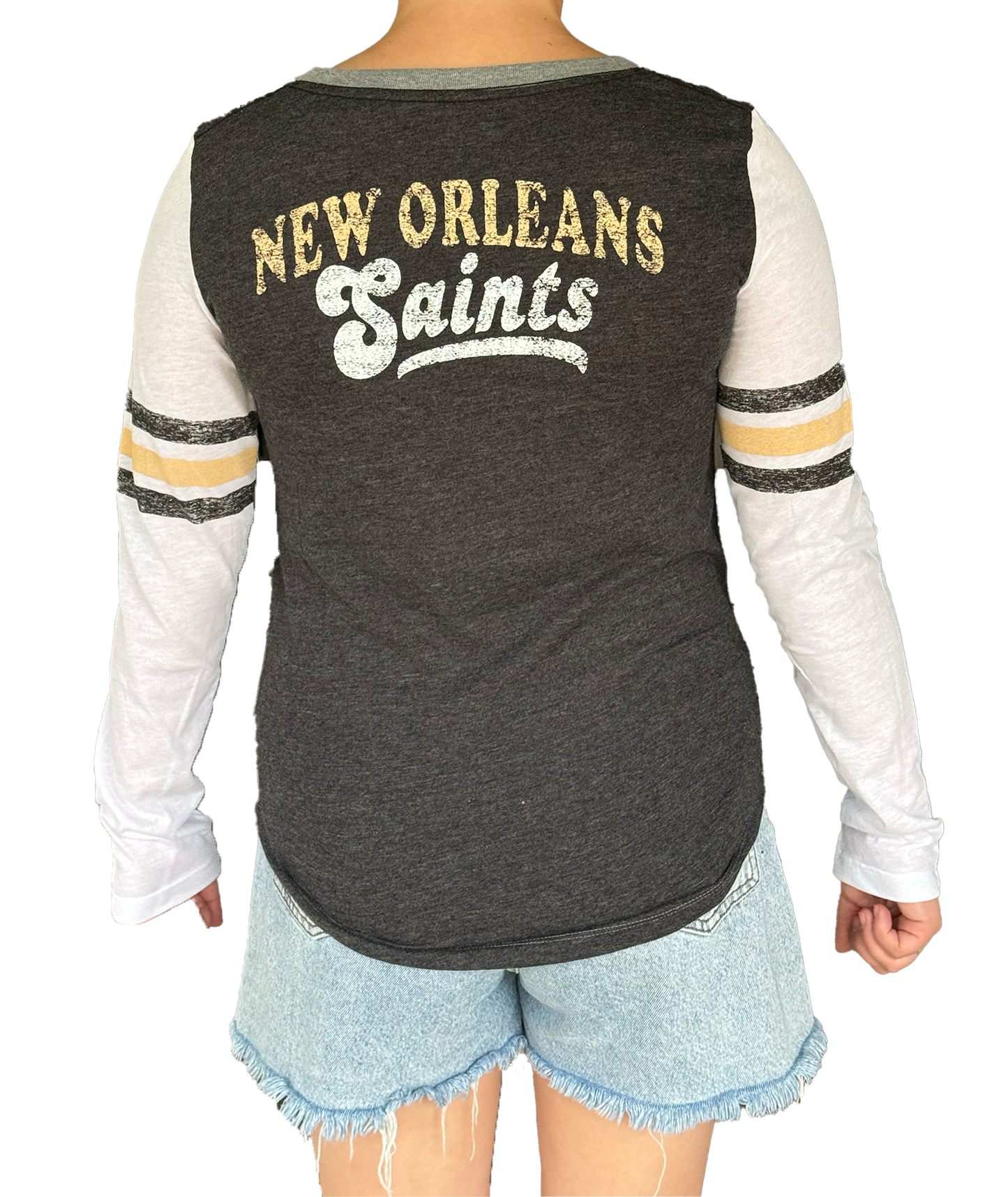 New Orleans Saints Womens Long Sleeve - Faded FDL