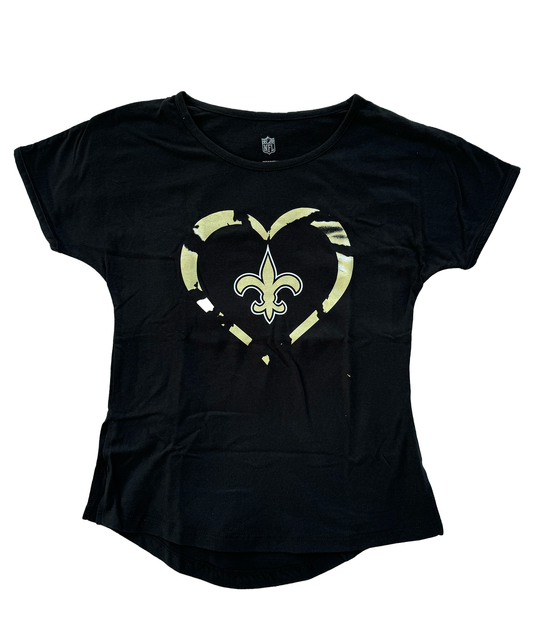 New Orleans Saints Girls Shirt - Heart FDL