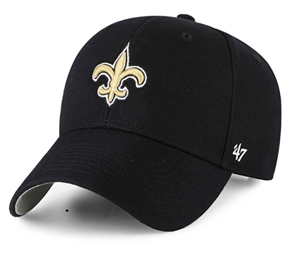 New Orleans Saints Hat - MVP Black Cap – Black & Gold Sports  display picture 1