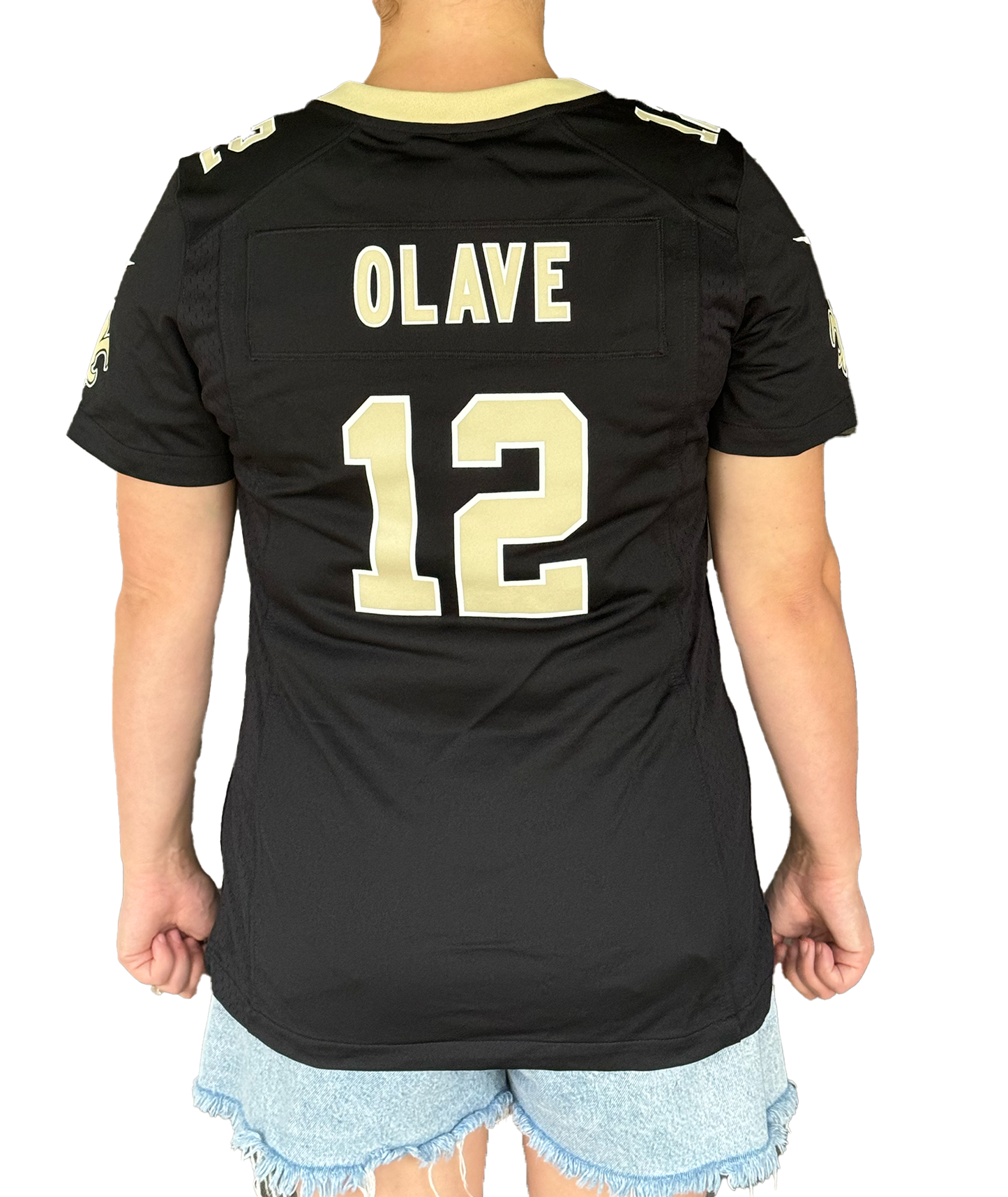 New Orleans Saints Womens Jersey - #12 Olave Black
