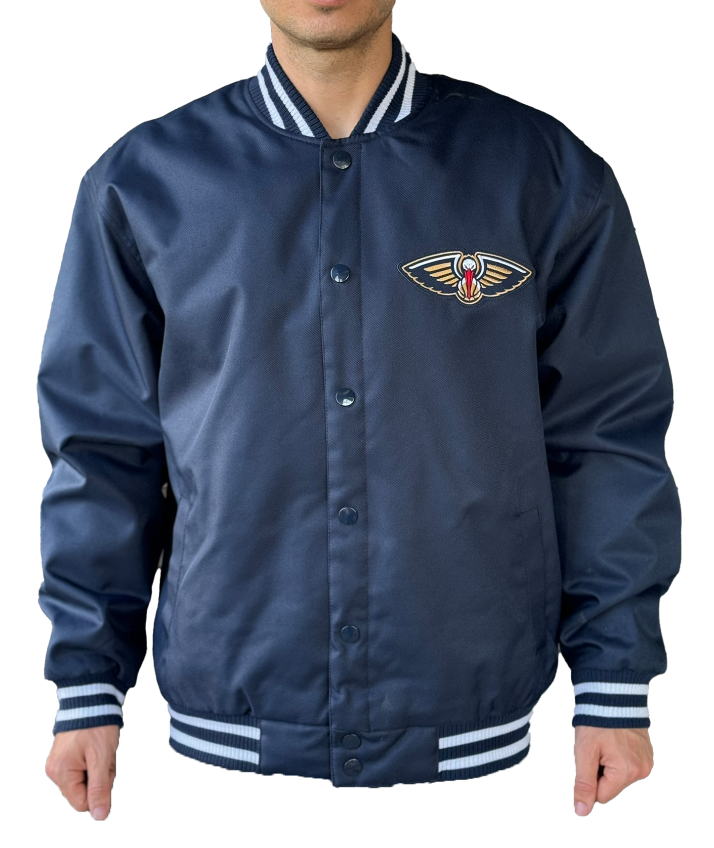 New Orleans Pelican Jacket - Pelican Bomber Navy