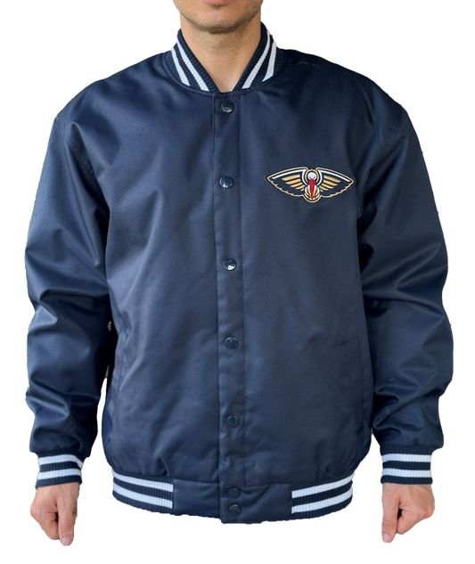 New Orleans Pelican Jacket - Pelican Bomber Navy