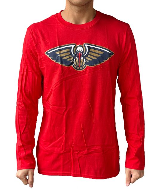 New Orleans Pelican Long Sleeve T-Shirt - Primary Logo Red