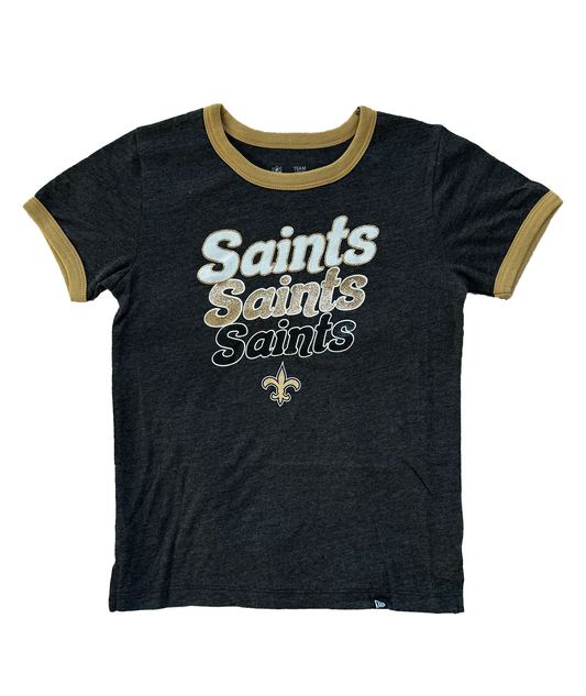 New Orleans Saints Girls Shirt - Repeating Saints