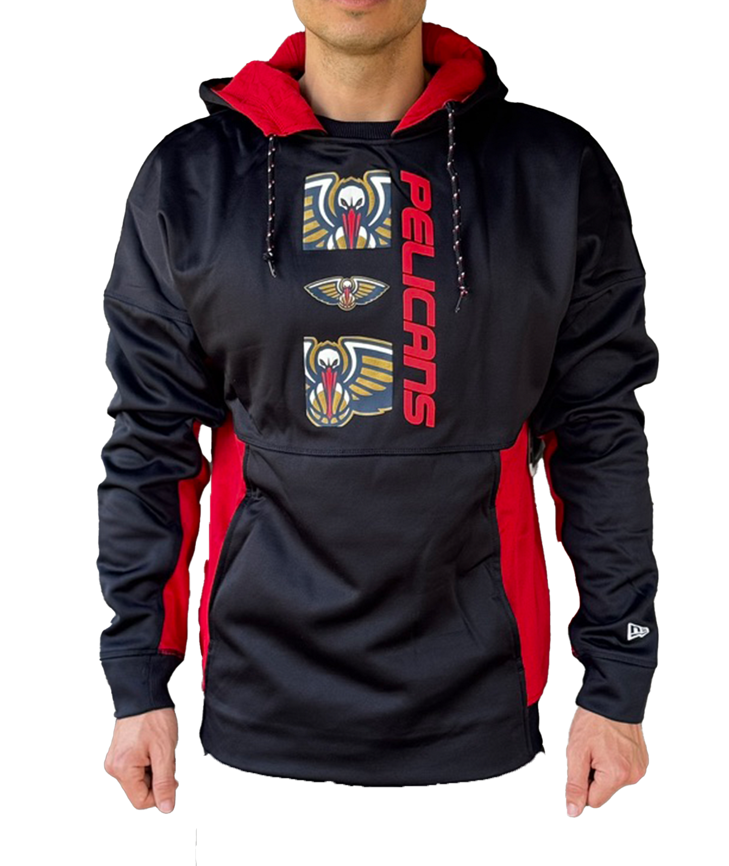 New Orleans Pelican Sweatshirt - Triple Pelican Logo Navy Red