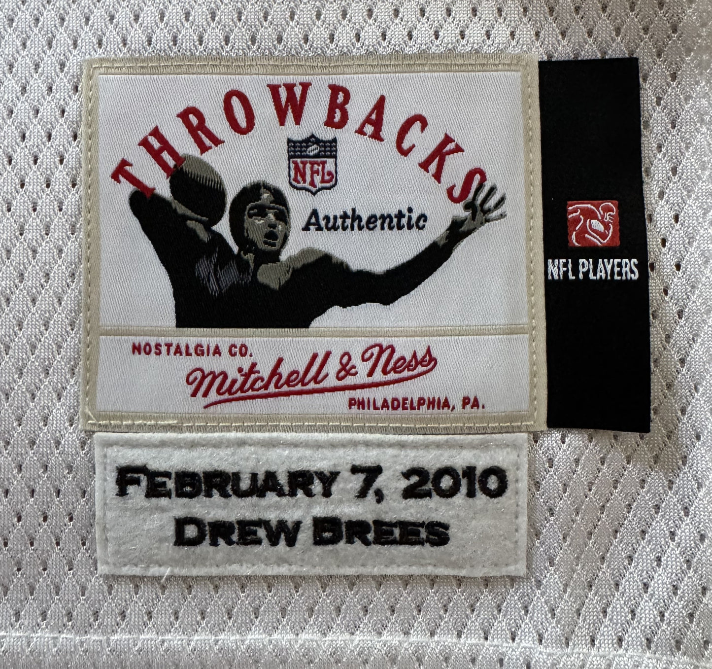 New Orleans Saints Jersey - Brees Super Bowl Throwback Authentic