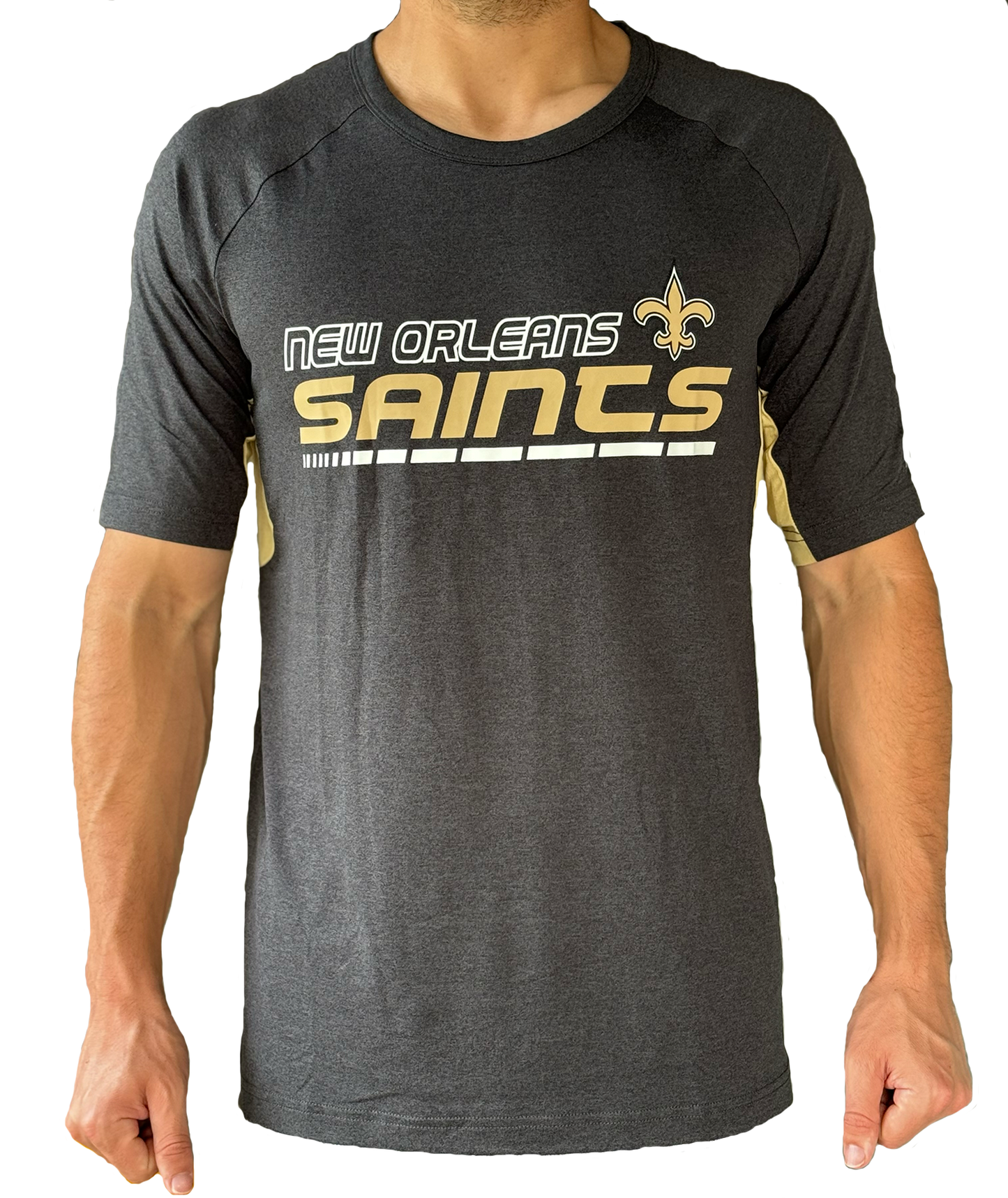 New Orleans Saints Men's Tee - Graphite Dash