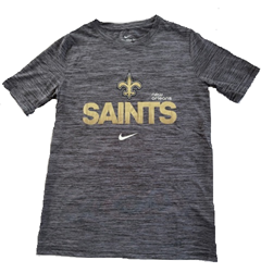 New Orleans Saints Youth T-Shirt - Heather Black