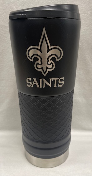 New Orleans Saints Tumbler - 24oz Black on Black