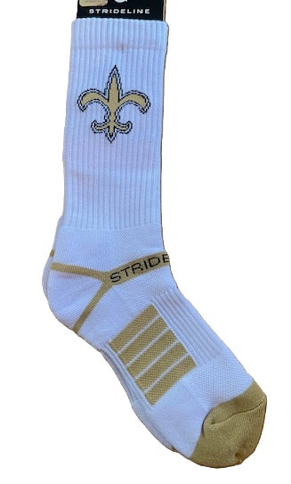 New Orleans Saints Socks - Knit Crew White