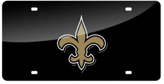 New Orleans Saints License Plate - Black