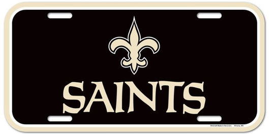 New Orleans Saints License Plate - Plastic