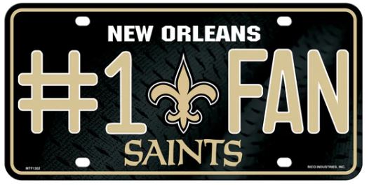 New Orleans Saints License Plate - #1 Fan