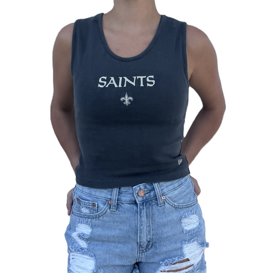 New Orleans Saints Women's Tank - Charcoal