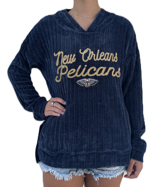 New Orleans Pelicans Women Hoody - Gold Script