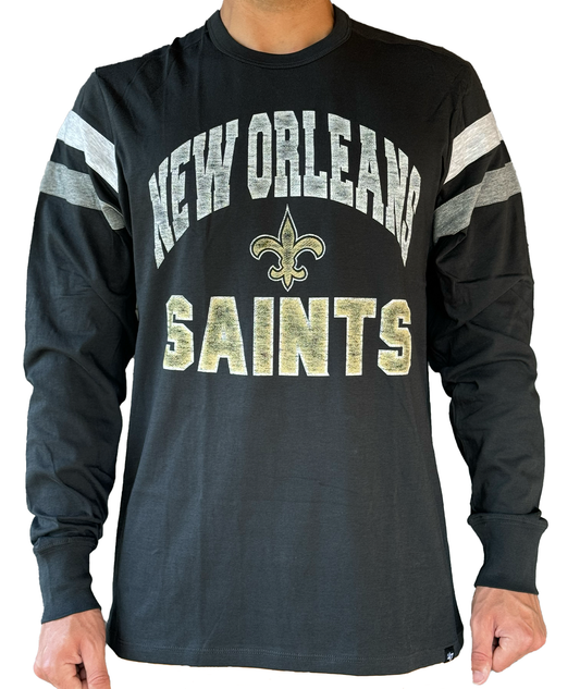 New Orleans Saints Men's Long Sleeve Tee - Black Irving