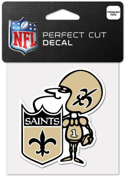 New Orleans Saints Decal - Retro Perfect Cut 4" X 4"