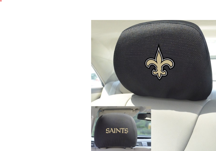 New Orleans Saints Headrest Covers - 2