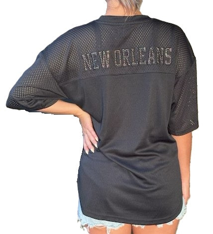 New Orleans Saints Women's Short Sleeve - Mesh Shoulder