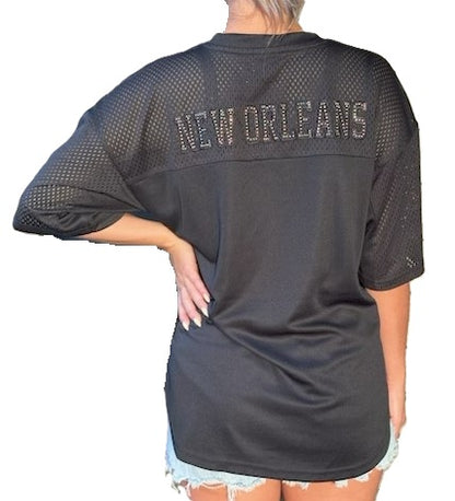 New Orleans Saints Women's Short Sleeve - Mesh Shoulder
