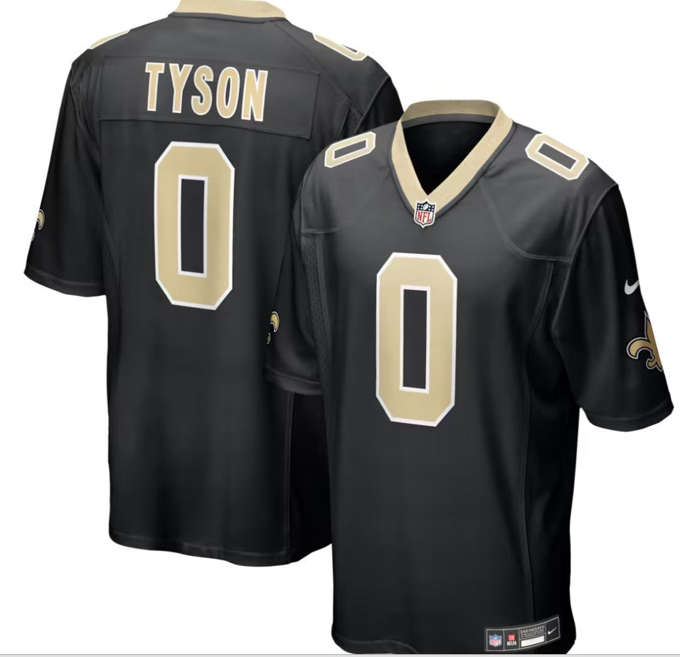 New Orleans Saints Jersey - #0 Tyson Game Day Black Jersey