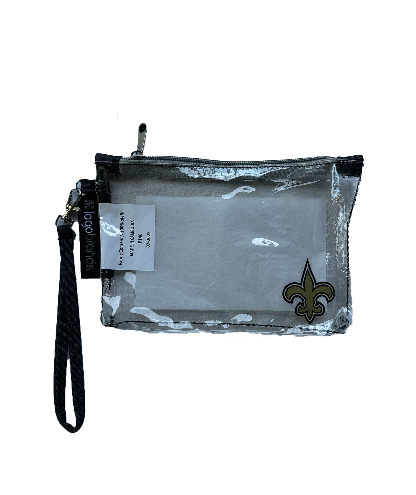 New Orleans Saints Bag - Clear Wristlet