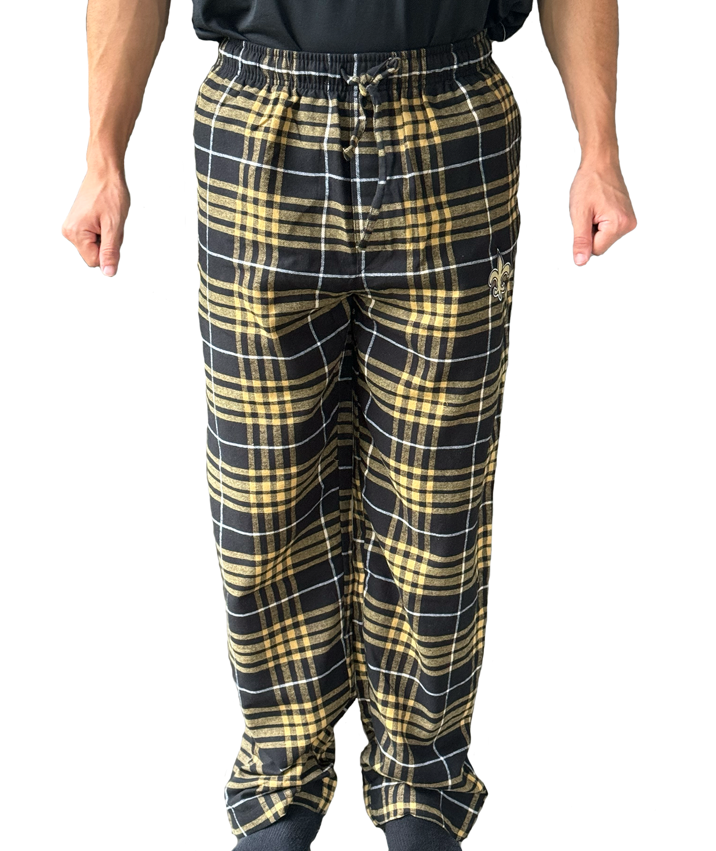 New Orleans Saints Men's Pajama Pants - Plaid