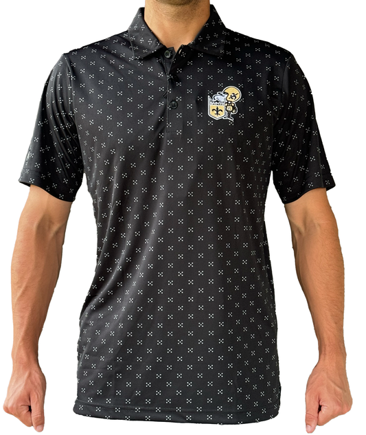 New Orleans Saints Men's Polo - Spark Black