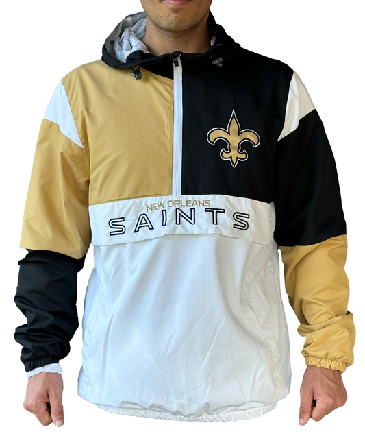 New Orleans Saints Quarter Zip Jacket - Block