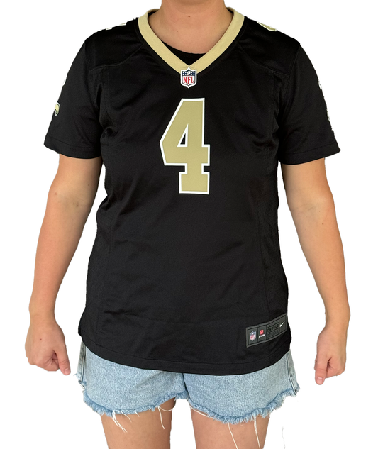 New Orleans Saints Womens Jersey - #4 Carr Black