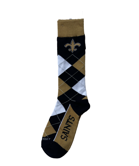 New Orleans Saints Socks - Argyle Remix