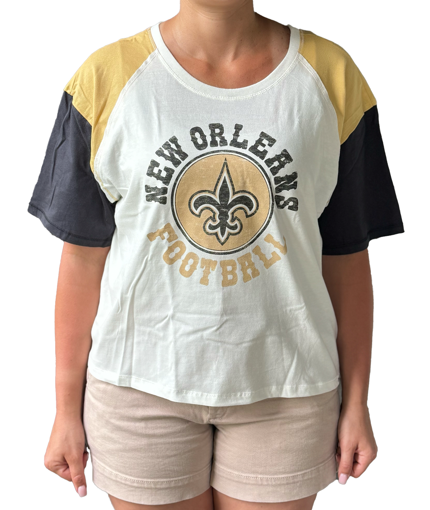 New Orleans Saints Women's Short Sleeve Shirt - Circle FDL