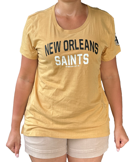 New Orleans Saints Women's Short Sleeve Shirt - Gold