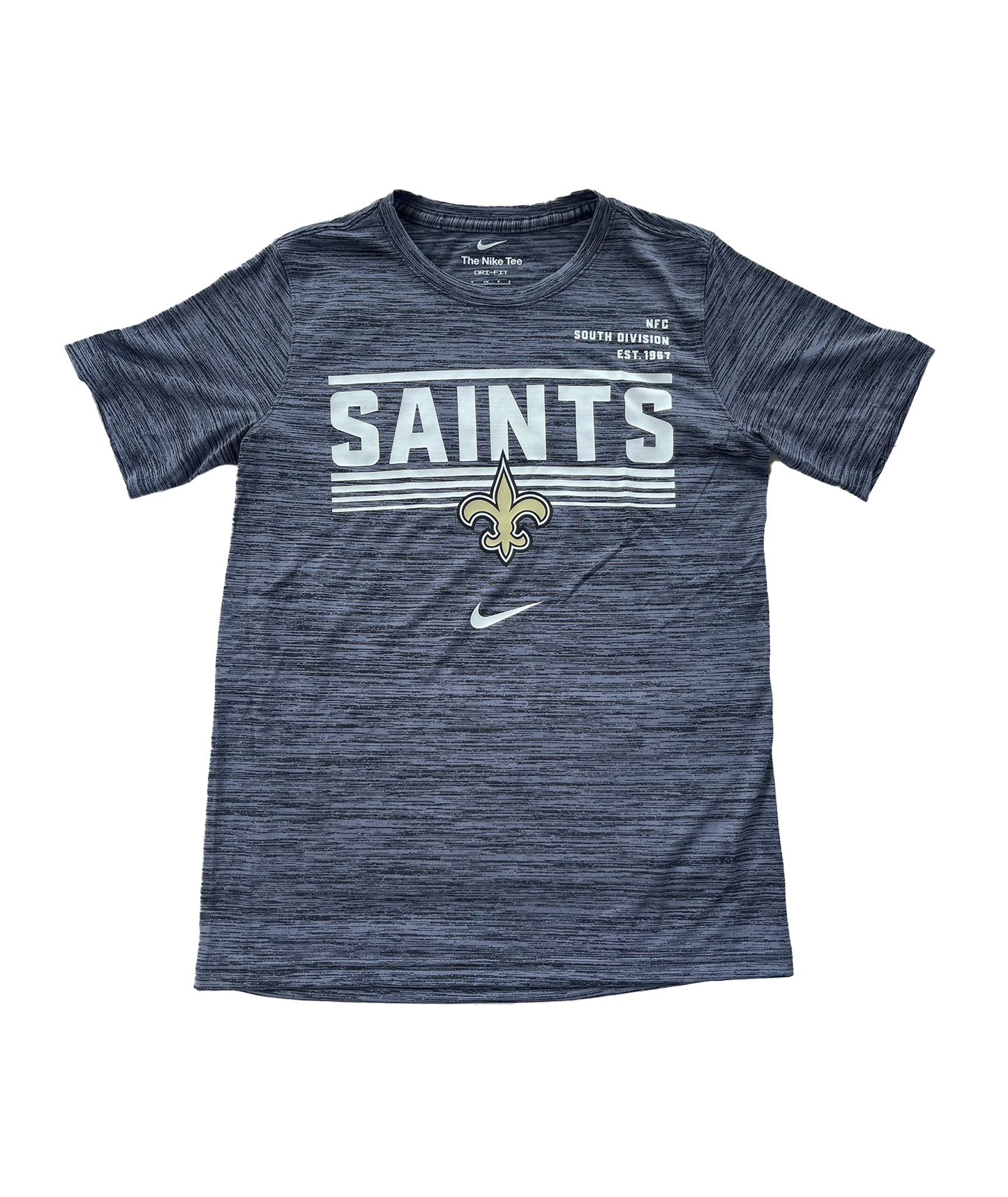 New Orleans Saint Youth T-Shirt - Gray Dri-Fit