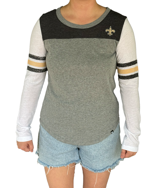 New Orleans Saints Womens Long Sleeve - Faded FDL