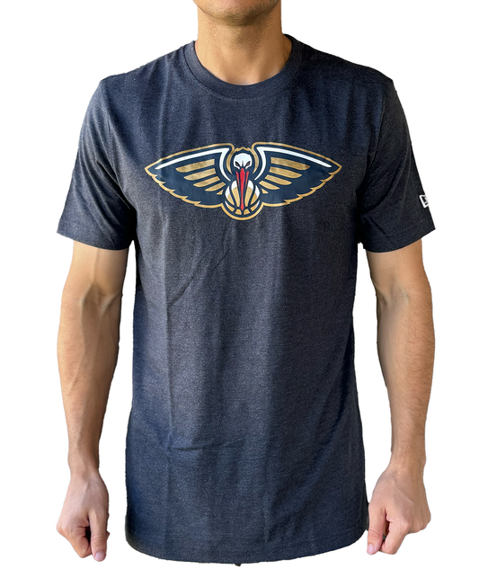 New Orleans Pelican T-Shirt - Heather NAVY Basic Logo