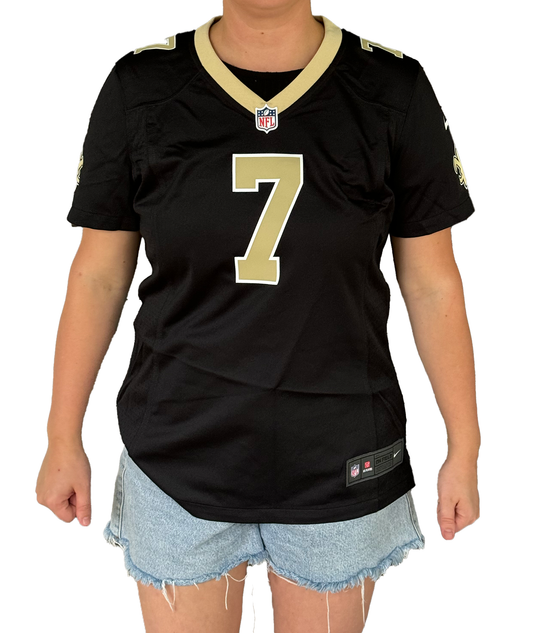 New Orleans Saints Womens Jersey - #7 Hill Black