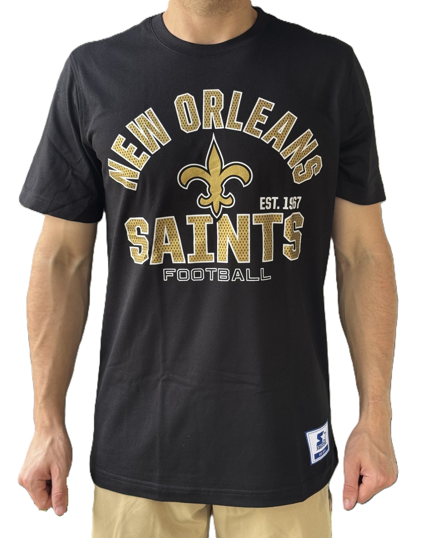 New Orleans Saints Men's T-Shirt - Mesh Letters
